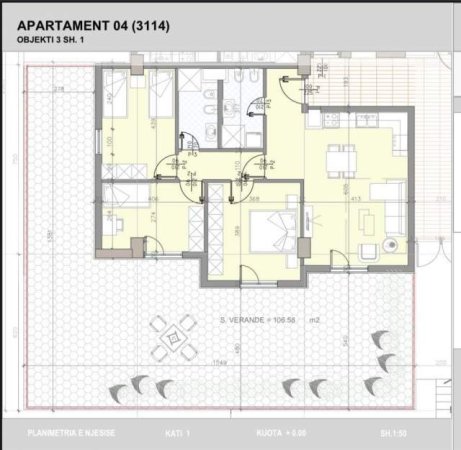 Tirane, shitet apartament 3+1+A+BLK Kati 1, 218 m² 115.000 Euro (Univers City)