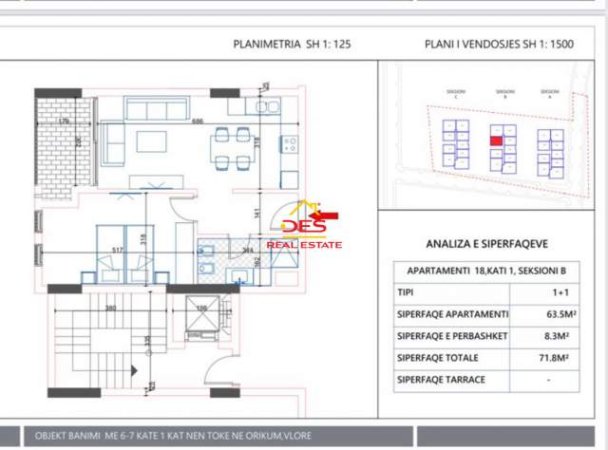 Shqiperi, shitet apartament Kati 2, 101 m² 850 Euro/m2 (Orikum)