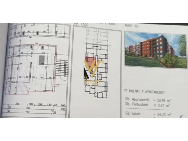 Tirane, shitet apartament 1+1+Ballkon Kati 3, 64 m² 70.000 € (PASKUQAN)