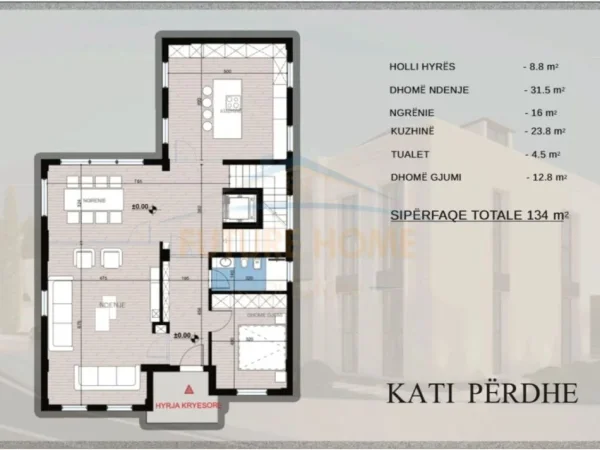 Tirane, shitet Vile 4+1 Kati 0, 134 m² 1.100.000 € (Farke)