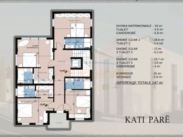 Tirane, shitet Vile 4+1 Kati 0, 134 m² 1.100.000 € (Farke)