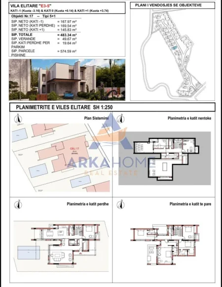 Tirane, shitet Vile 3 Katshe Kati 2, 574 m² 1.608.852 € 