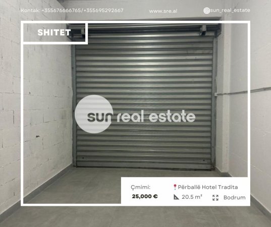 Shkoder, shitet garazh | post parkimi Kati -1, 20 m² (PERBALLE HOTEL TRADITA)