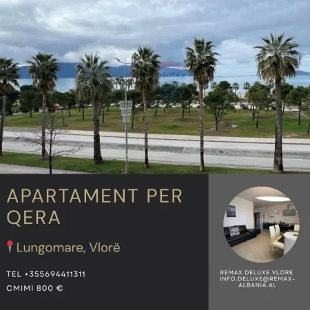 Vlore, jepet me qera apartament 2+1+Ballkon Kati 3, 120 m² 800 € (Lungomare, Vlorë (Zona Oslo))