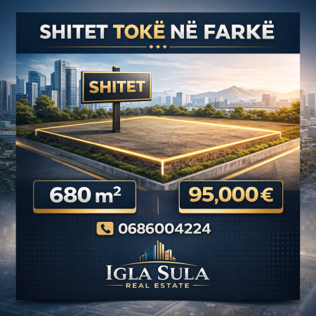 Shitet toke ne Farke zone e kuqe , 680 m² 95.000 € (Rruge e Daxhit)