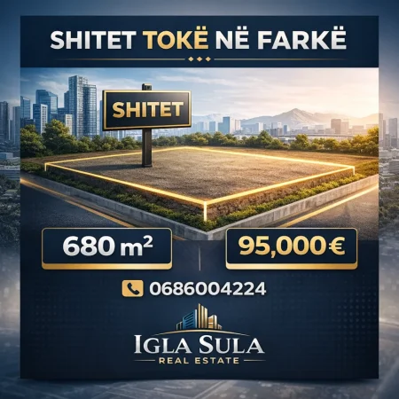 Shitet toke ne Farke zone e kuqe , 680 m² 95.000 € (Rruge e Daxhit)