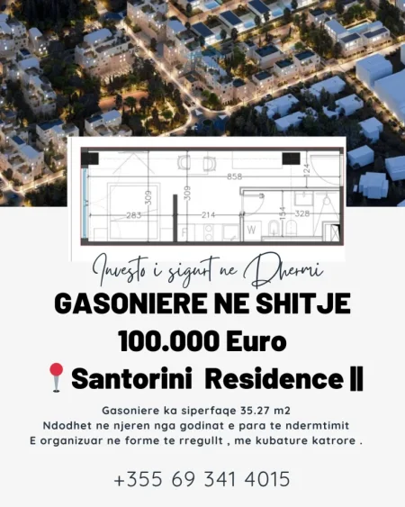Dhermi - Palase, shitet garsonier 1+1 Kati 1, 35 m² 100.000 € (Dhermi)