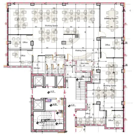 Tirane, jepet me qera zyre Kati 2, 362 m² 7.000 € (Rruga e Kosovareve)