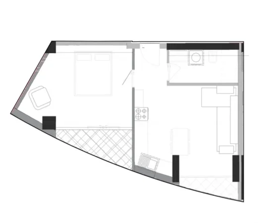 DON BOSKO  .SHITET APARTAMENT 1+1 +POST PARKIMI   155.000 €