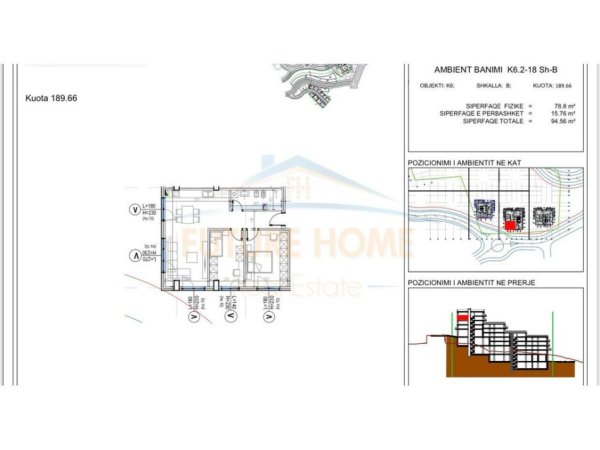 Tirane, shitet apartament 2+1+Ballkon Kati 4, 95 m² 155.000 € (Kodra e Diellit)