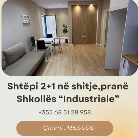 Vlore, shitet 2+1 Kati 3, 135.000 € (Pranë Shkollës Industriale)