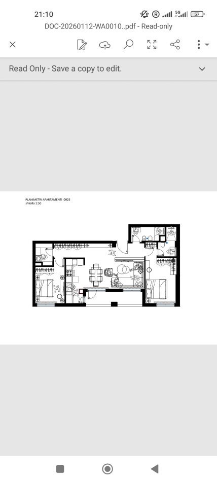 Tirane, shitet apartament 1+1+Ballkon Kati 1, 58 m² (Dalip Topi)