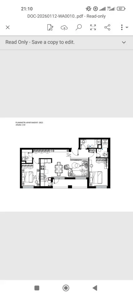 Tirane, shitet apartament 1+1+Ballkon Kati 1, 58 m² (Dalip Topi)