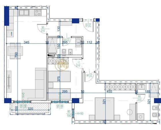 Tirane, shitet apartament 2+1 Kati 3, 100 m² 88.000 € (Kamez)