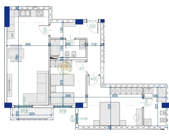 Tirane, shitet apartament 2+1 Kati 3, 100 m² 88.000 € (Kamez)