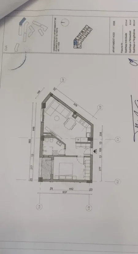 Tirane, shitet apartament 1+1+Aneks+Ballkon , 65 m² 93.525 € (Fresku)