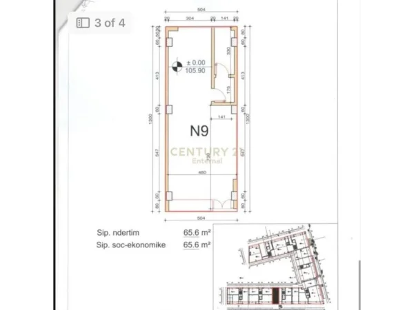 Tirane, shitet dyqan Kati 0, 66 m² 179.000 € (Kristal Centre)