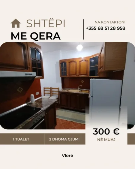 Vlore, jepet me qera apartament 2+1 Kati 6, 300 € (Pranë fakultetit të shkencave)