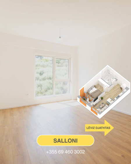 Tirane, shes apartament 1+1+Ballkon Kati 5, 47 m² 84.000 € (Rruga Pasho Hysa, Kompleksi Kadiu (Kontakt))