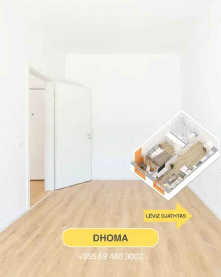 Tirane, shes apartament 1+1+Ballkon Kati 5, 47 m² 84.000 € (Rruga Pasho Hysa, Kompleksi Kadiu (Kontakt))