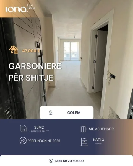 Golem, shitet garsonier Kati 3, 35 m² 47.000 € (Prane Grand Blue Fafa Hotel)