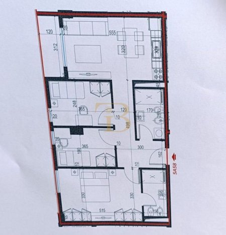 Tirane, shitet apartament 3+1 Kati 5, 98 m² 115.000 € 