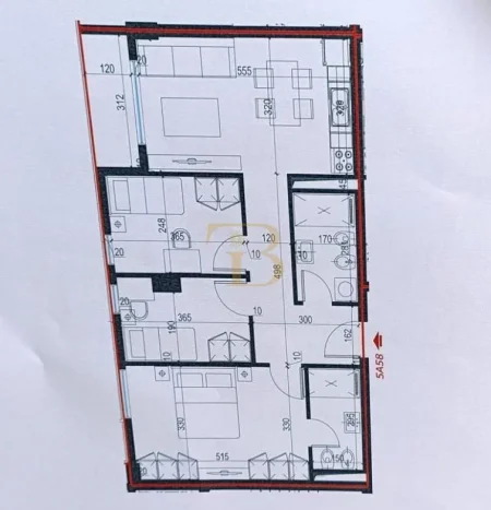 Tirane, shitet apartament 3+1 Kati 5, 98 m² 115.000 € 