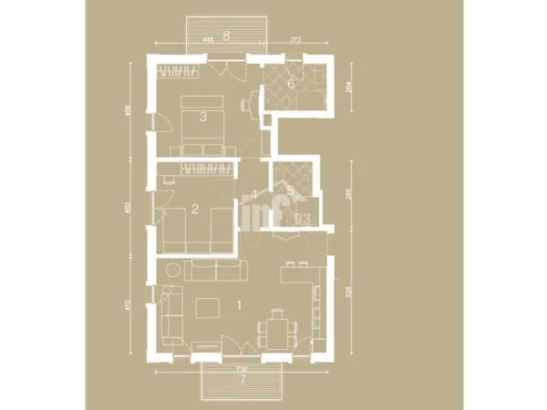 Tirane, shitet apartament 2+1+Ballkon Kati 3, 128 m² 328.450 € (“JOY RESIDENCES VILLAS & ”APARTMENTS”)