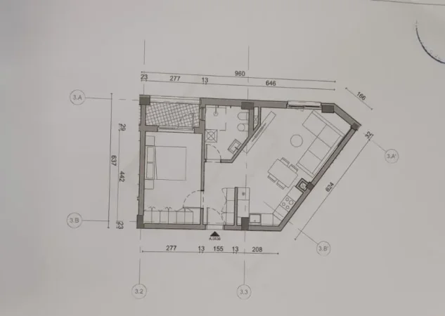 Tirane, shitet apartament 1+1+Ballkon Kati 3, 65 m² 94.975 € (FRESKU)