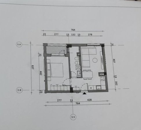 Tirane, shitet apartament 1+1+Ballkon Kati 1, 54 m² 7.931.500 € (FRESKU)