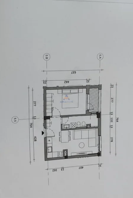 Tirane, shitet apartament 1+1+Ballkon Kati 1, 58 m² 84.100 € 