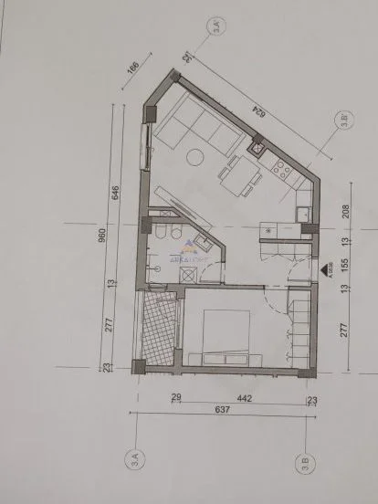 Tirane, shitet apartament 1+1+Ballkon Kati 3, 65 m² 94.975 € 