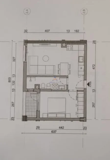 Shqiperi, shitet apartament 1+1+Ballkon Kati 2, 57 m² 83.230 € 