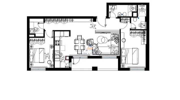 Tirane, shitet apartament 2+1+Ballkon Kati 2, 113 m² 163.850 € 