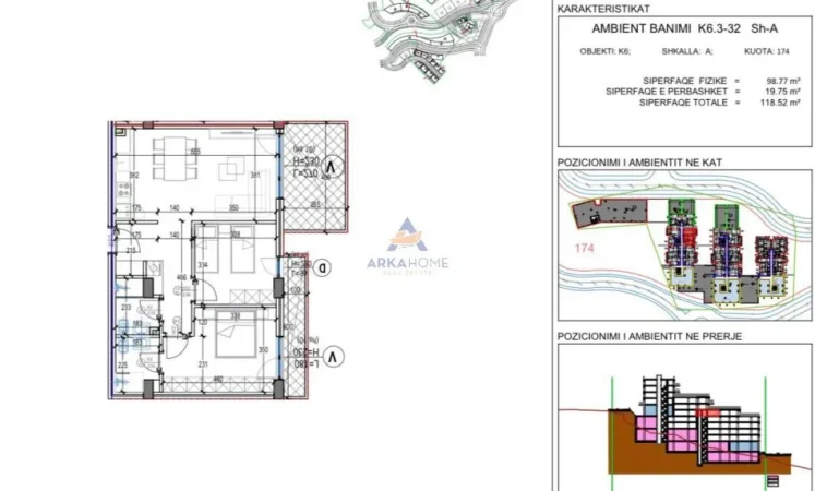 Tirane, shitet apartament 2+1+Ballkon Kati 3, 118 m² 177.780 € 