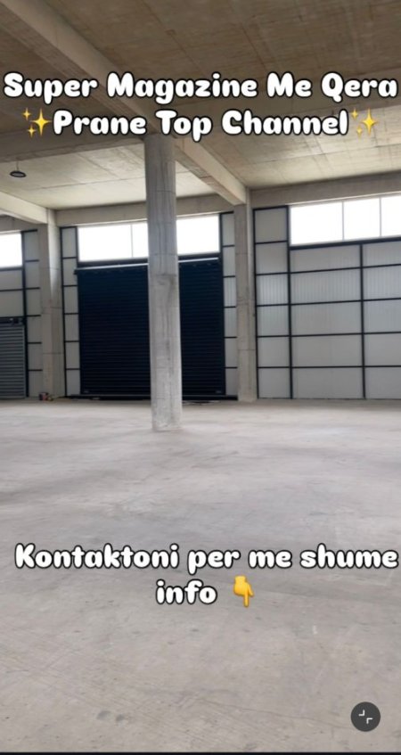 Tirane, jepet me qera magazine Kati -1, 1.100 m² (top channel)