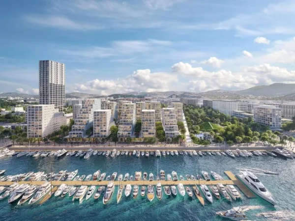 Vlore, shitet apartament 3+1+Ballkon Kati 9, 237 m² 985.000 € (Lungomare me pamje Marinë përballe portit të jahteve, vijë e parë)