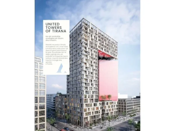 Tirane, shes apartament 1+1+Aneks+Ballkon Kati 14, 83 m² 207.000 € (Kompleksi Dinamo)