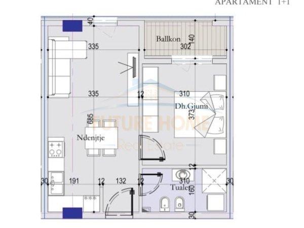Tirane, shitet apartament 1+1 Kati 7, 60 m² 83.860 € (Tirana Entry 2, Tiranë.)