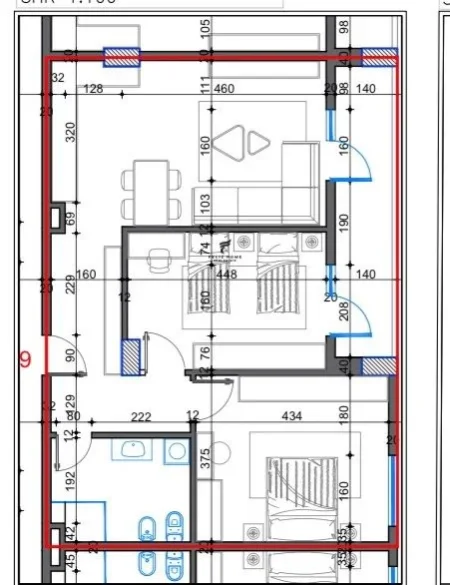 Tirane, shitet apartament 2+1 Kati 2, 102 m² 128.000 € (PASKUQAN)