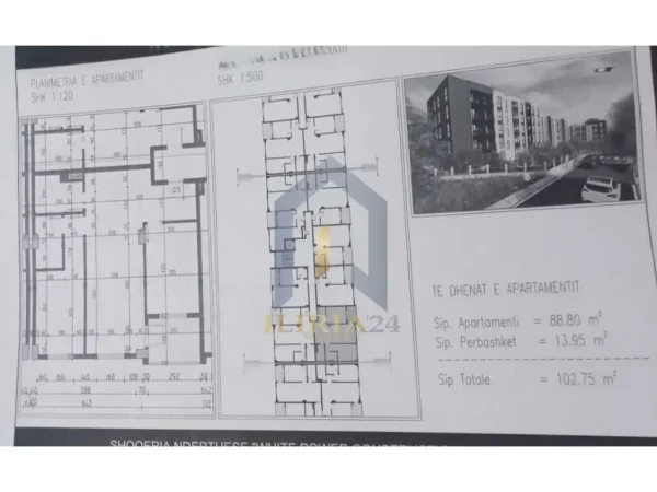 Tirane, shes apartament 2+1+Ballkon Kati 3, 103 m² 97.612 € (OKAZION! Apartament 2+1 per shitje ne "Paskuqan" Family Residence)