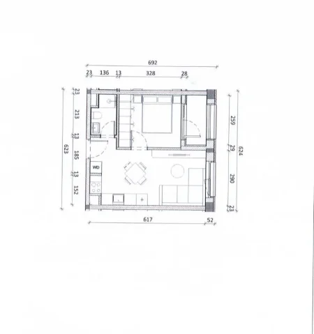 Tirane, shitet apartament 1+1+Aneks+Ballkon Kati 5, 48 m² 84.000 € (rruga ali demi)