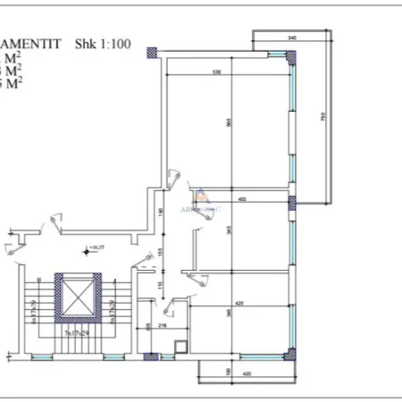 Tirane, shitet apartament 2+1 Kati 4, 107 m² 
