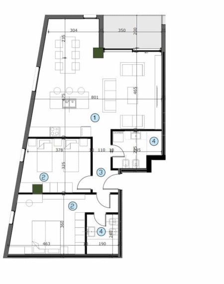 Tirane, shes apartament 2+1 Kati 6, 125 m² 176.000 € (Kashar)