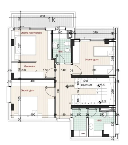 Tirane, shes Vile 3+1 Kati 3, 462 m² 778.000 € (Rruga Irfan Tershana)
