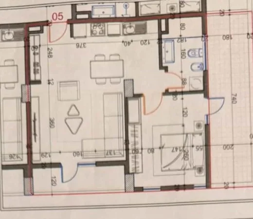 Durres, shes apartament 1+1 Kati 5, 73 m² 73.000 € (Kashar)