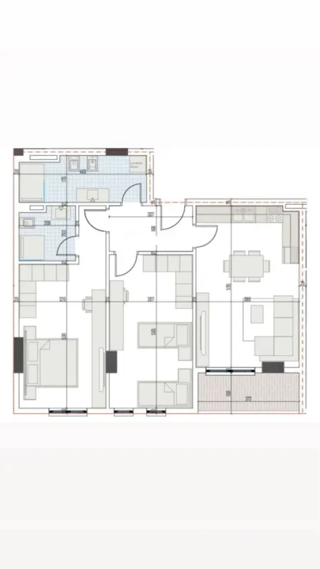 Tirane, shitet apartament 2+1 Kati 4, 106 m² 127.200 € (Paskuqan)