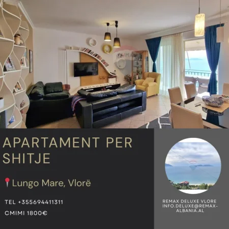 Vlore - Lungomare, shitet apartament 2+1 Kati 3, (Rezidenca Panorama, Lungo Mare, Vlorë)