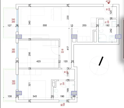 Tirane, jepet me qera zyre Kati 5, 106 m² 1.200 € (RRUGA E BARRIKADAVE)