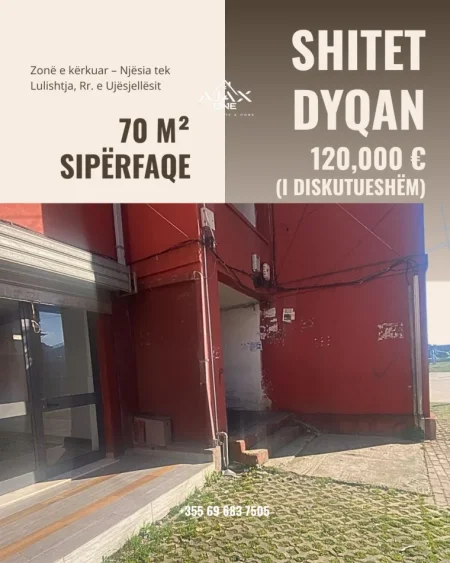 Durres, shitet ambjent biznesi , 70 m² 120.000 € (Njësia tek Lulishtja – Rruga e Ujësjellësit)